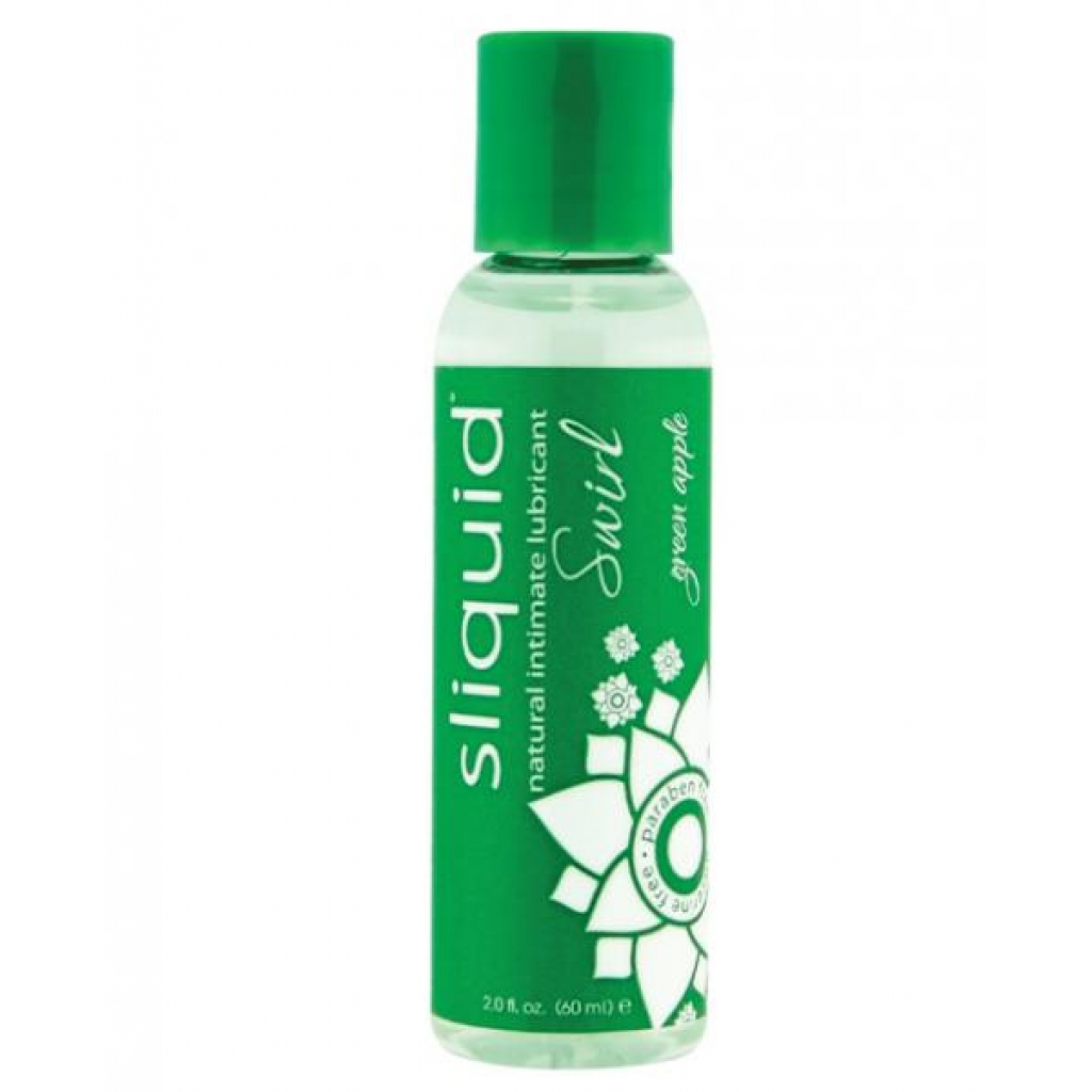 Sliquid Naturals Swirl Lubricant in Green Apple - 2oz