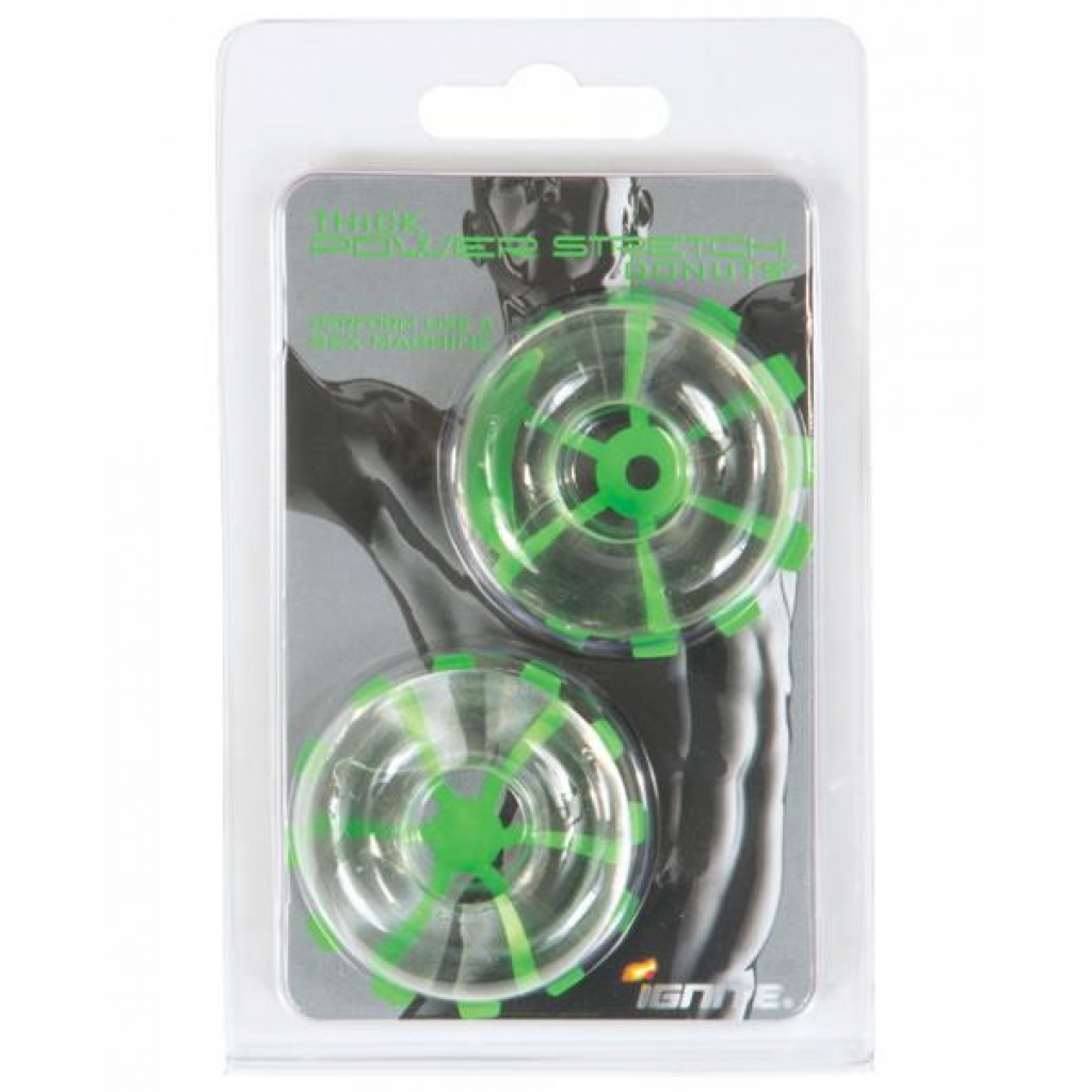 Thick Power Stretch Donuts Clear 2 Pack Rings