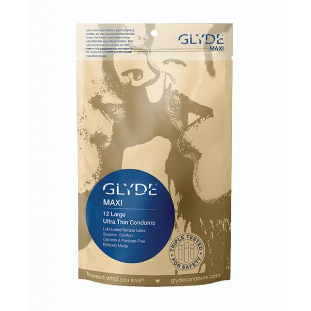 Glyde Maxi - Pack of 12 Vegan-Friendly Condoms