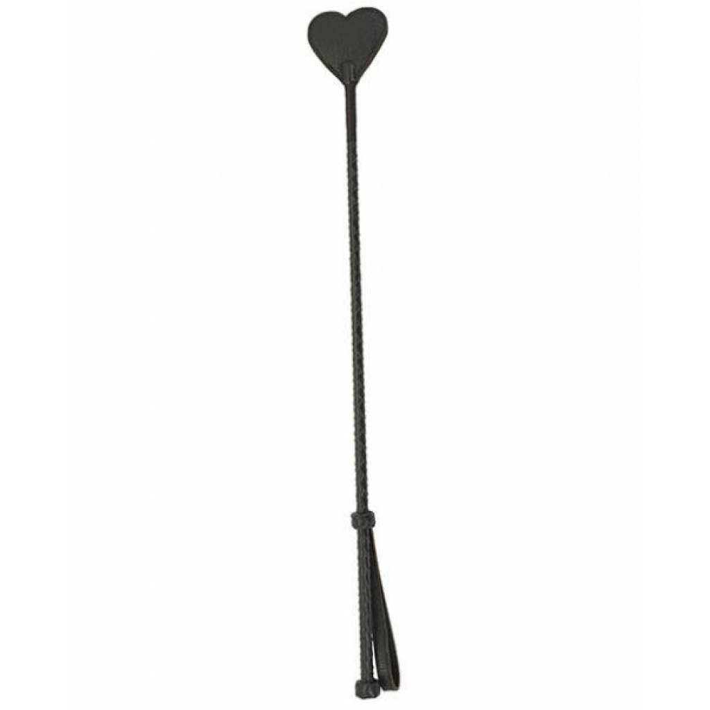 Spartacus Heart Riding Crop - Brown Leather