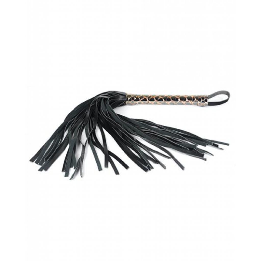 Spartacus Faux Leather Flogger - Gold, Quality Impact Toy