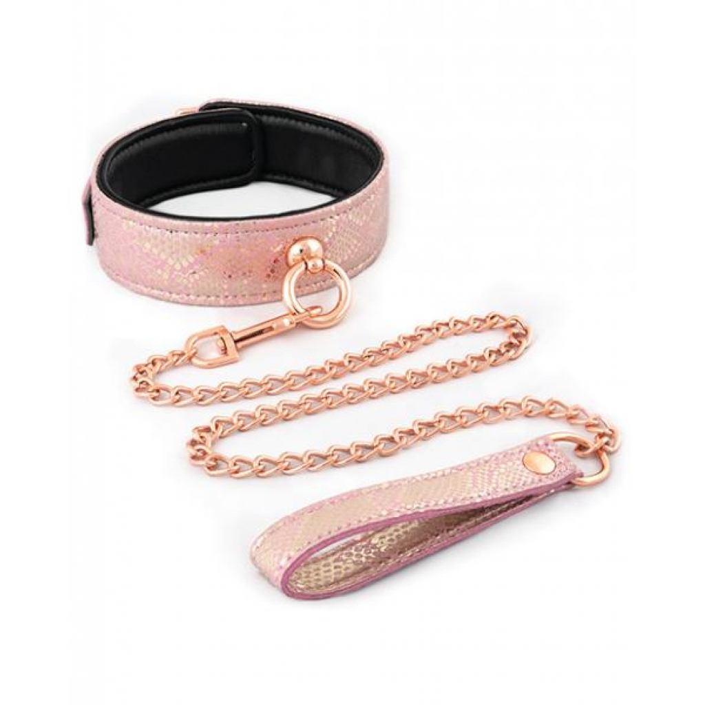 Spartacus Microfiber Collar & Leash - Pink