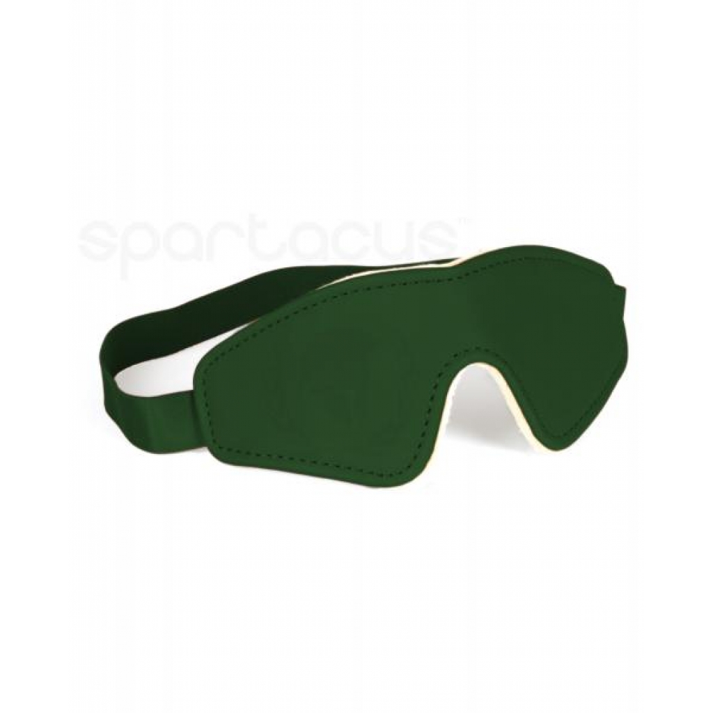 Spartacus PU Blindfold with Plush Lining - Green