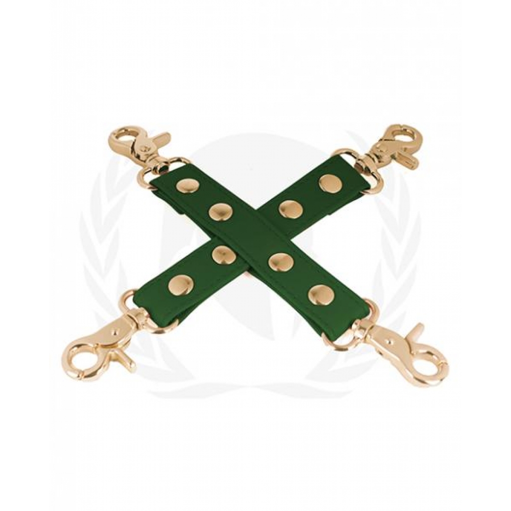 Spartacus PU Hog Tie with Gold Hardware - Stylish Restraint