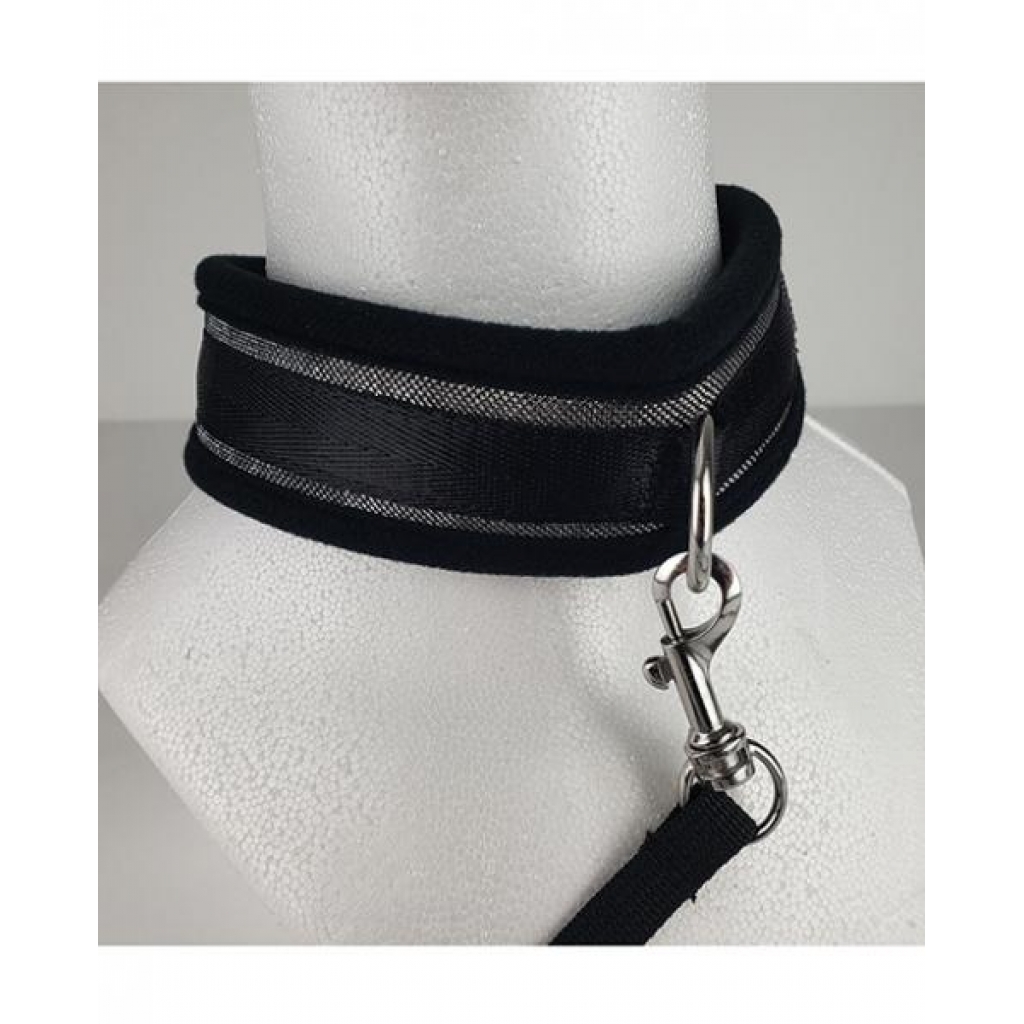 Spartacus Collar & Leash - Neoprene Silver