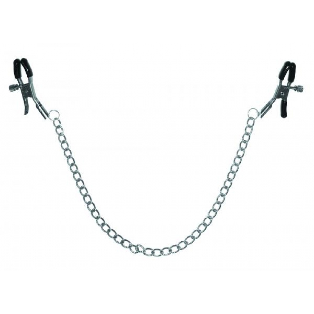 Sex & Mischief Chained Nipple Clamps - Silver