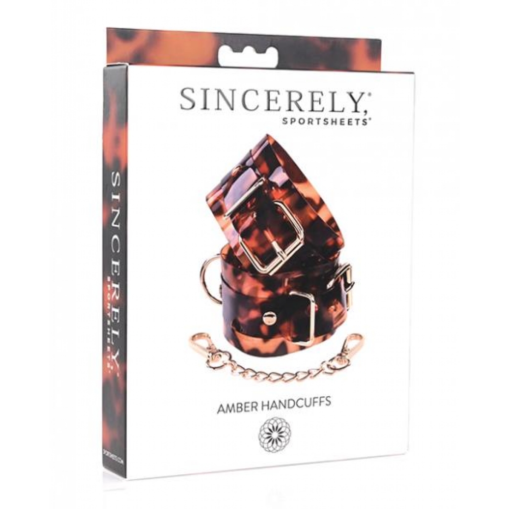 Sincerely Amber Hand Cuffs Red