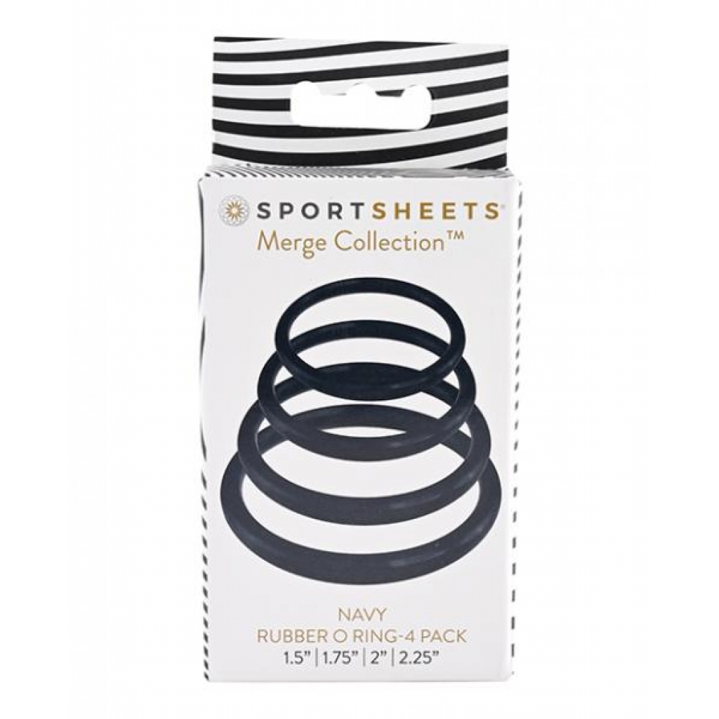 Sportsheets O Ring 4 Pack - Navy