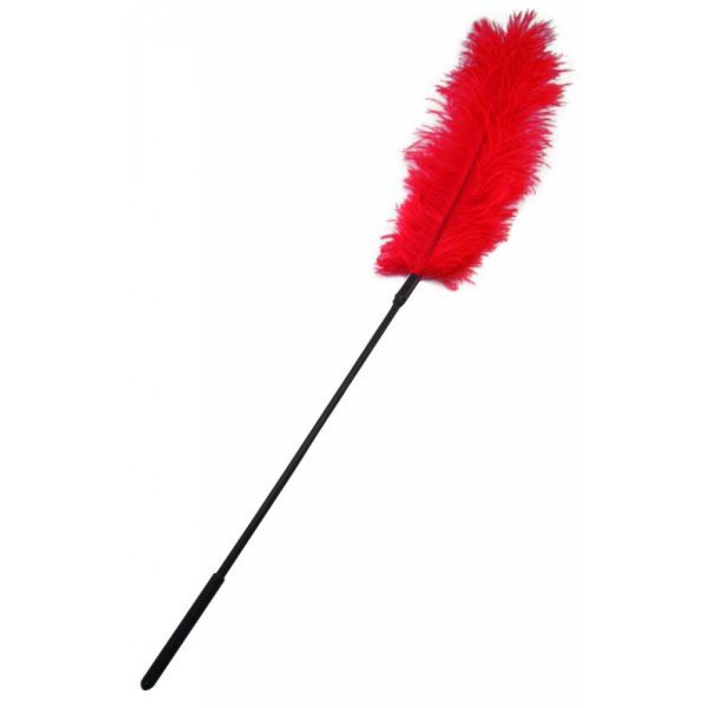 Ostrich Feather Body Tickler - Red