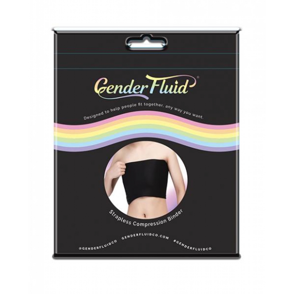 Gender Fluid Strapless Chest Compression Binder - Large Black