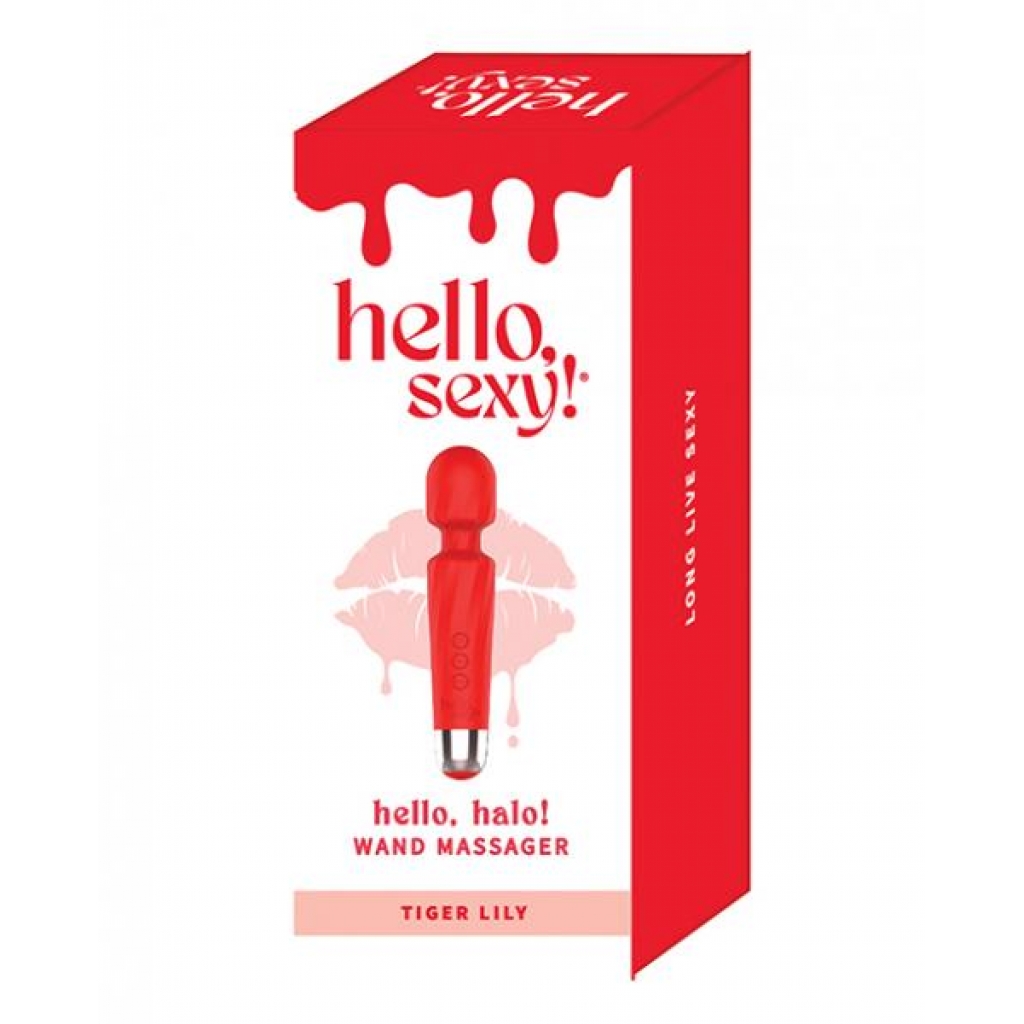 Hello Sexy! Halo Wand Massager: Tiger Lily Red