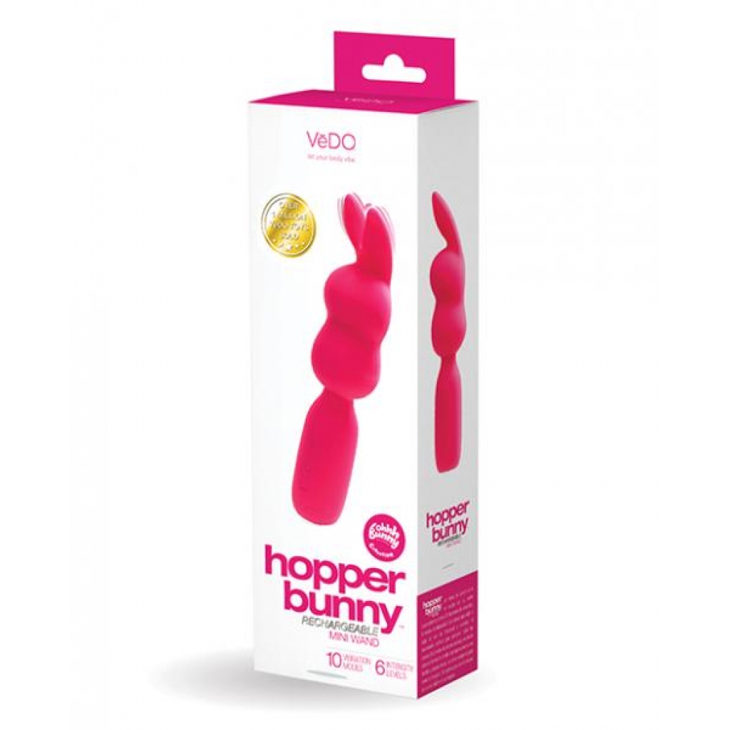 Vedo Hopper Bunny Rechargeable Mini Wand - Pink