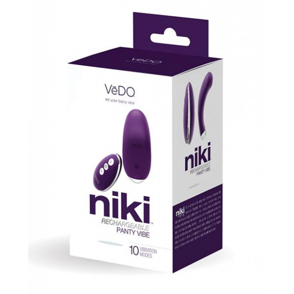 Vedo Niki Rechargeable Panty Vibe - Deep Purple