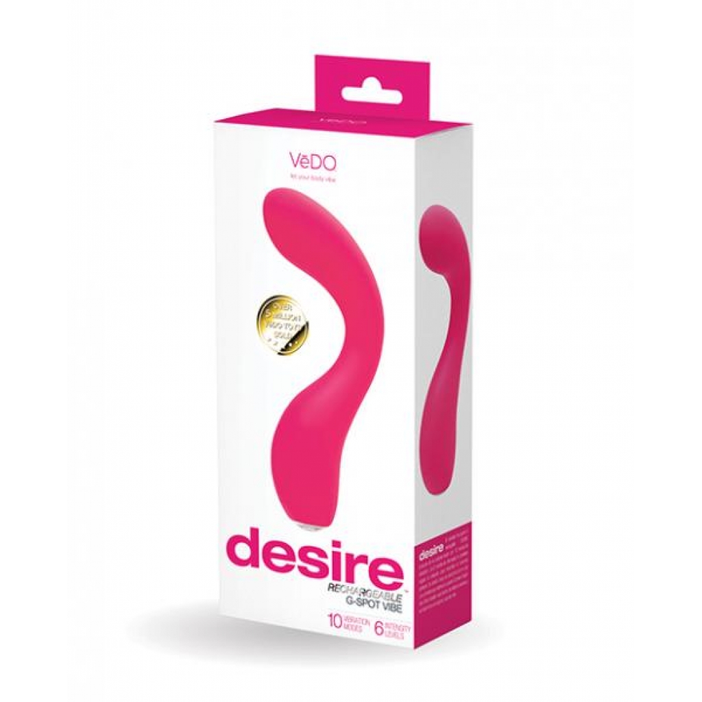 Vedo Desire Rechargeable G-spot Vibe - Pink Delight