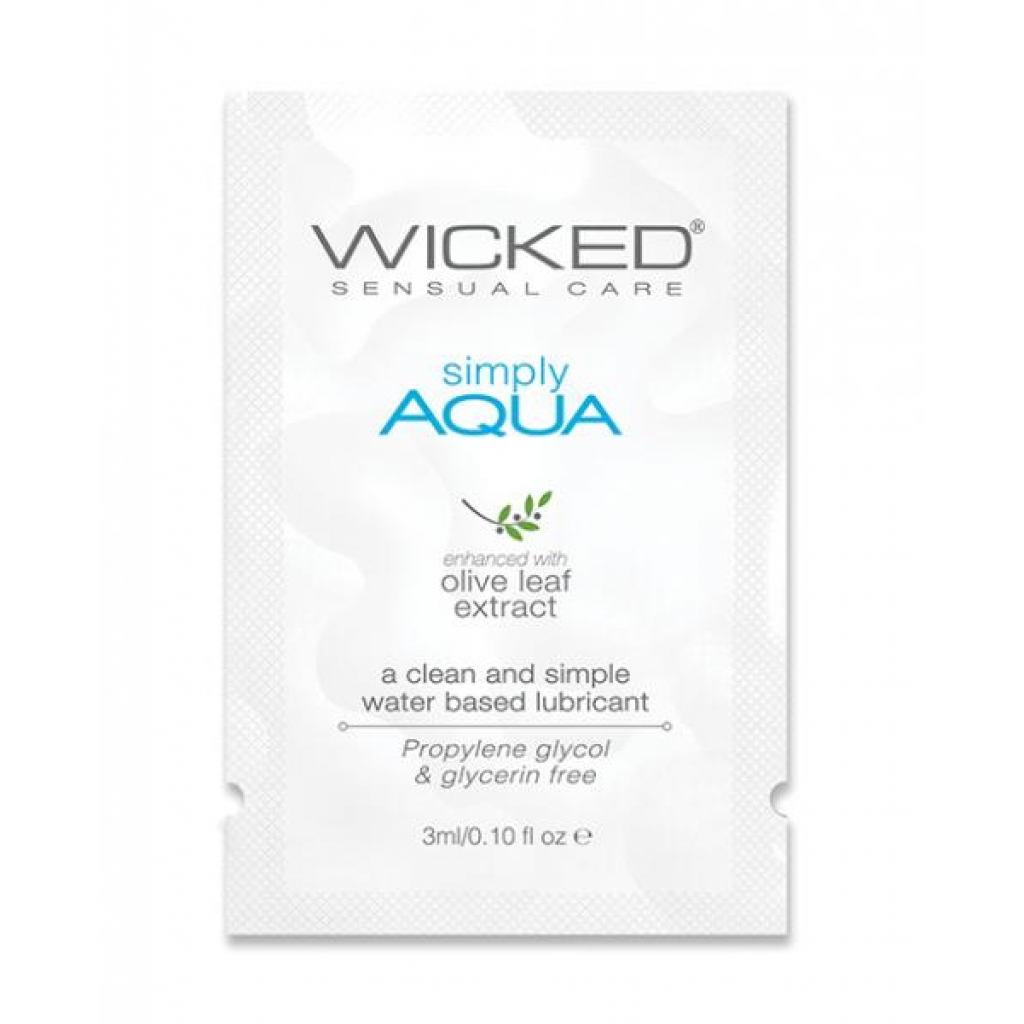 Wicked Sensual Care Simply Aqua Water Based Lubricant - 0.1 oz