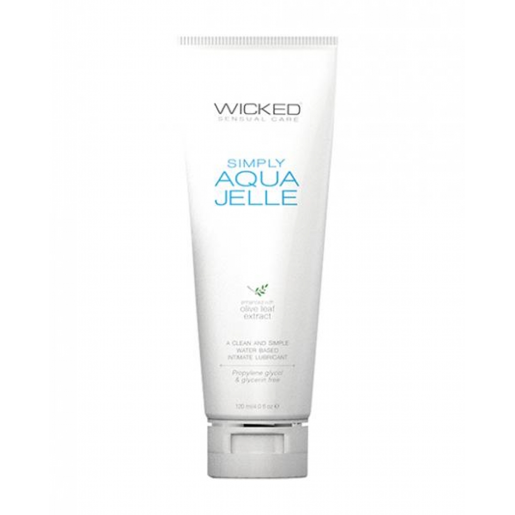 Wicked Simply Aqua Jelle Lubricant - 4oz Clean Formula