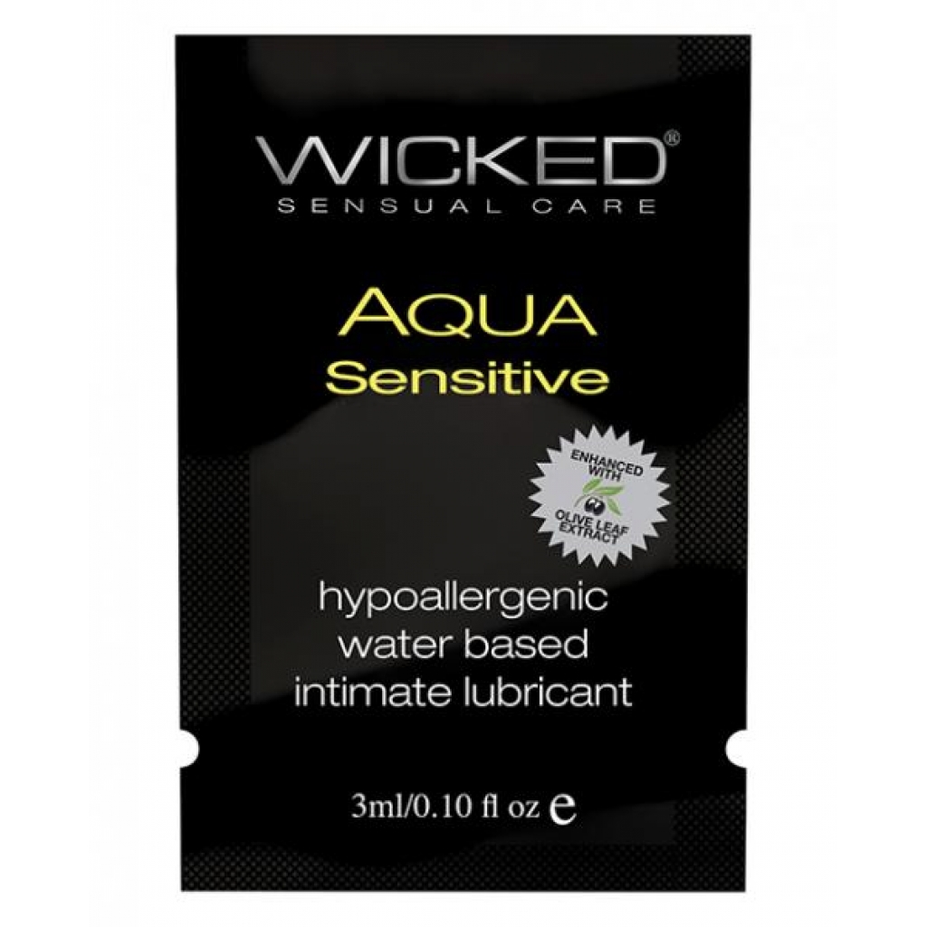 Wicked Aqua Sensitive Water Based Lubricant .1 oz