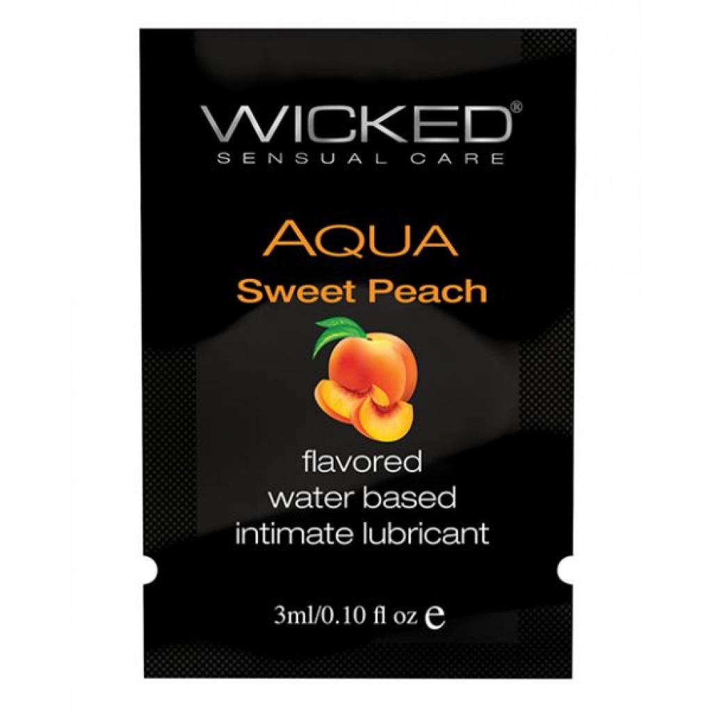 Wicked Aqua Flavored Lubricant - Sweet Peach .10oz