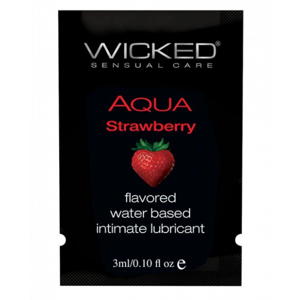 Wicked Aqua Water-Based Lubricant - Strawberry .1oz