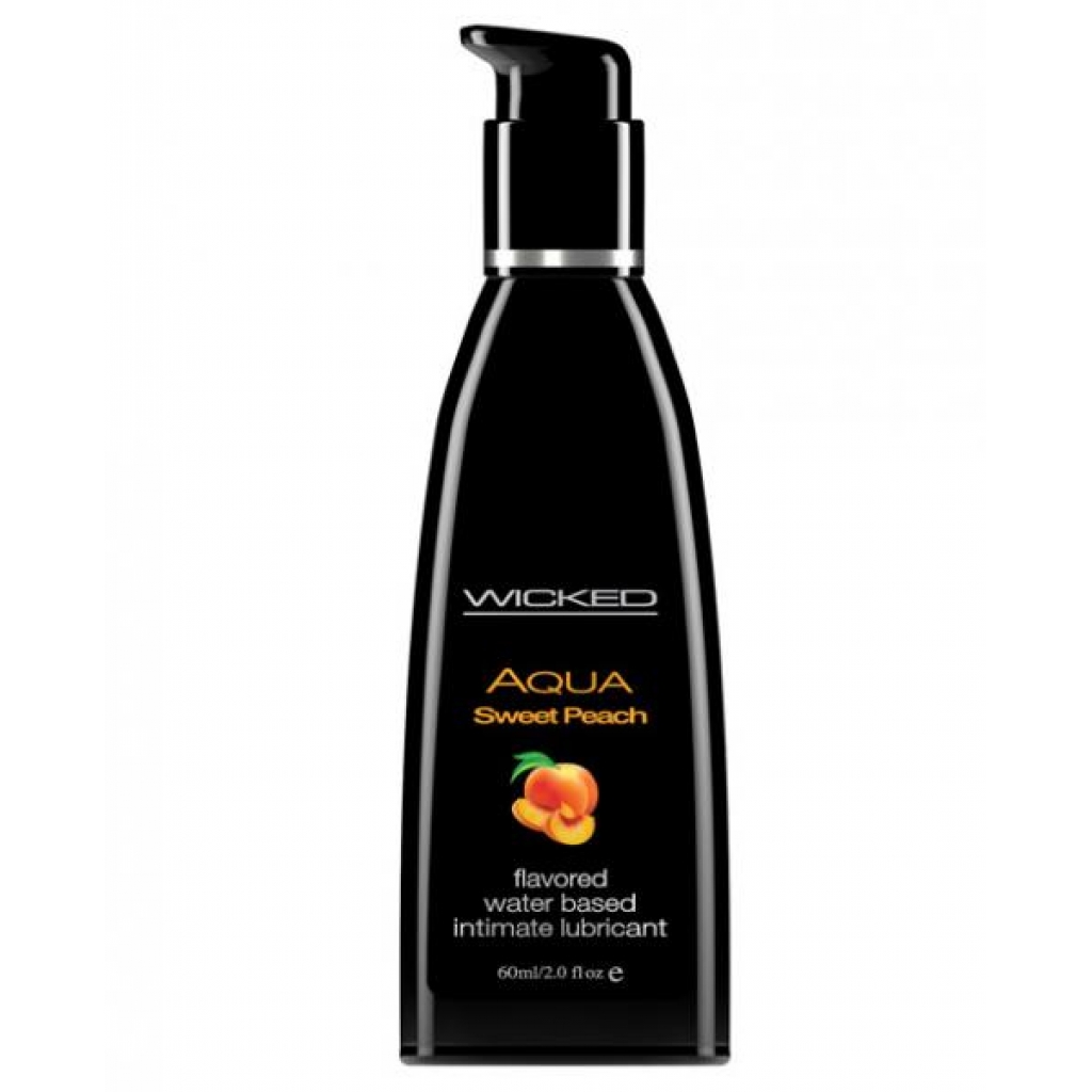 Wicked Aqua Sweet Peach Flavored Lubricant - 2oz