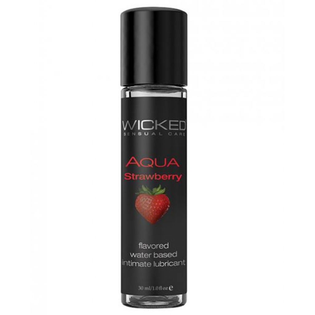 Wicked Aqua Strawberry - Flavored Water-Based Lubricant, 1oz