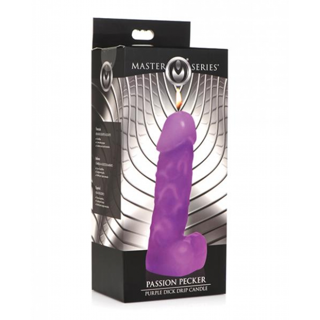 Master Series Passion Pecker Dick Drip Candle - Purple