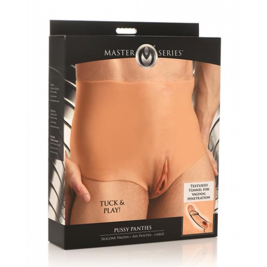 Master Series Pussy Panties - Large - Beige