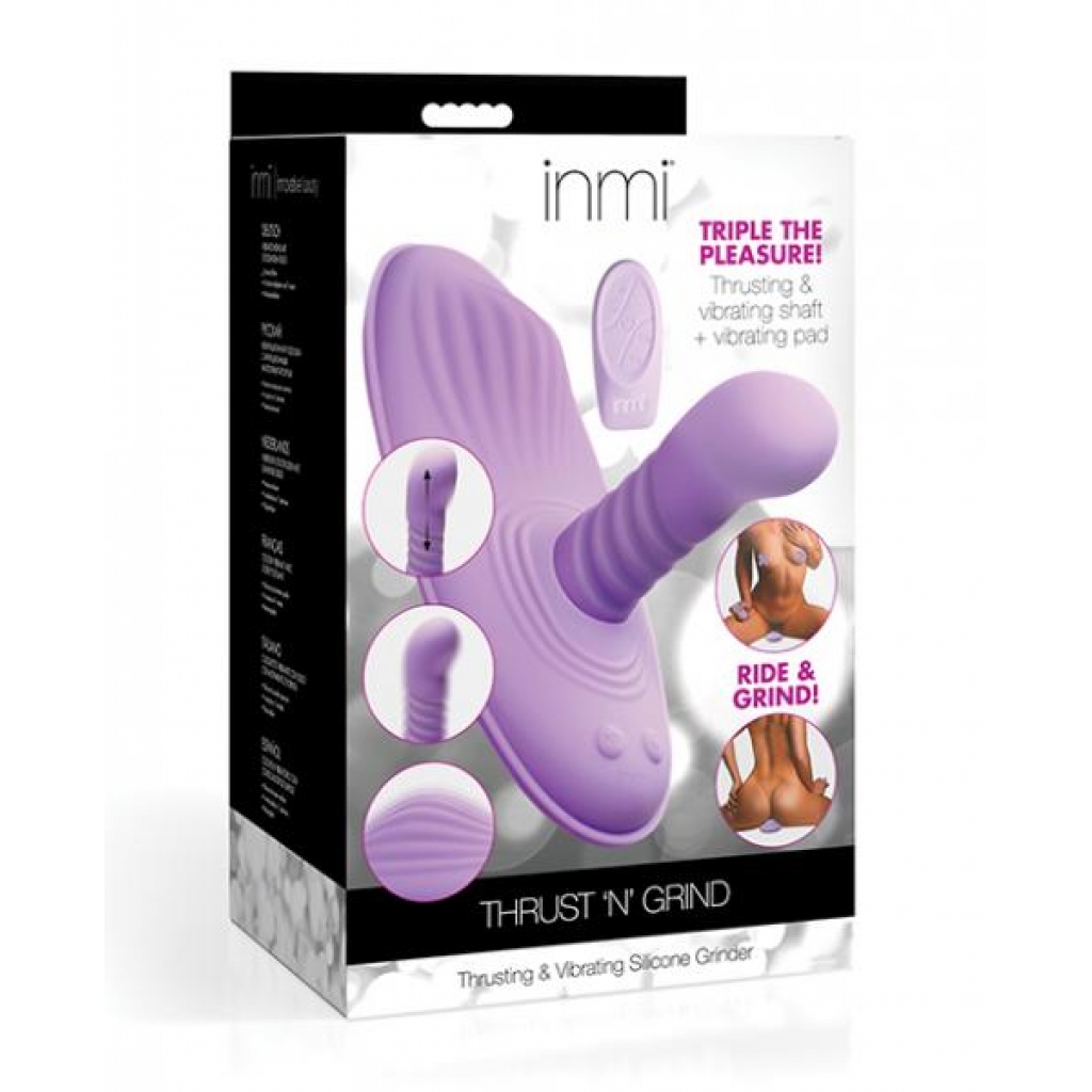 Inmi Thrust N' Grind Thrusting & Vibrating Silicone Grinder - Purple