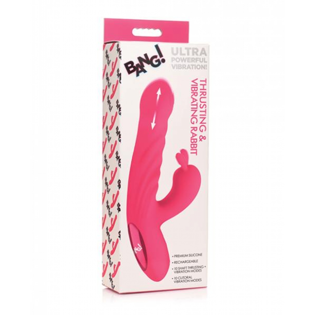 Bang! 10x Thrusting & Vibrating Rabbit - Pink