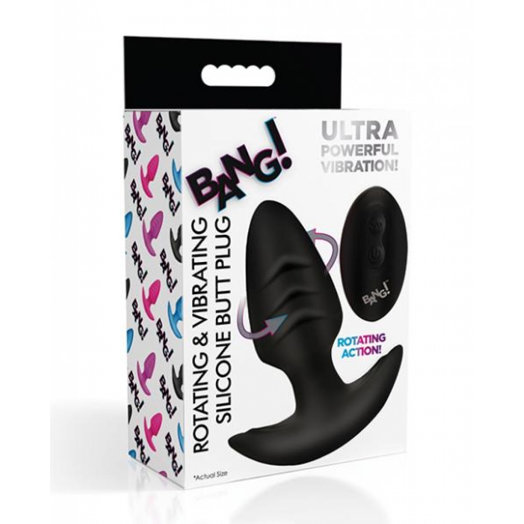 Bang! Rotating & Vibrating Tapered Butt Plug with Remote Control