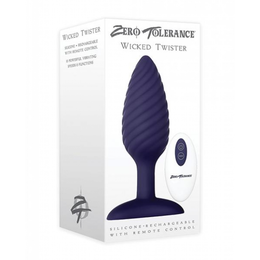 Zero Tolerance Wicked Twister Anal Rechargeable Vibrator - Purple