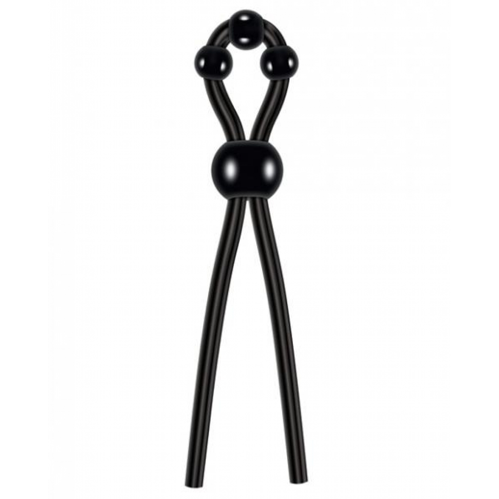 Ultimate Silicone Lasso Cock Ring - Black