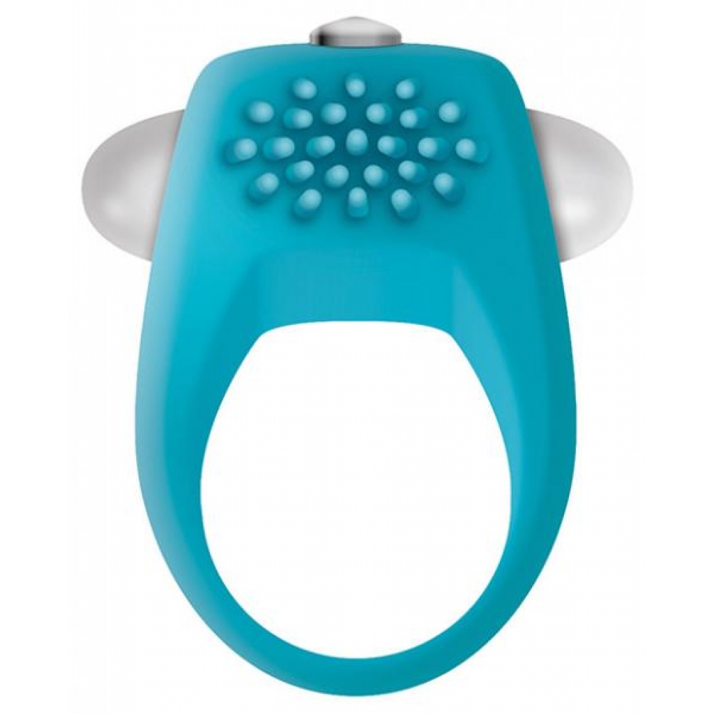 The Teal Tickler Vibrating Cock Ring - Green