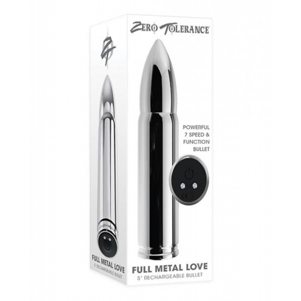 Zero Tolerance Full Metal Love Bullet - Chrome Silver