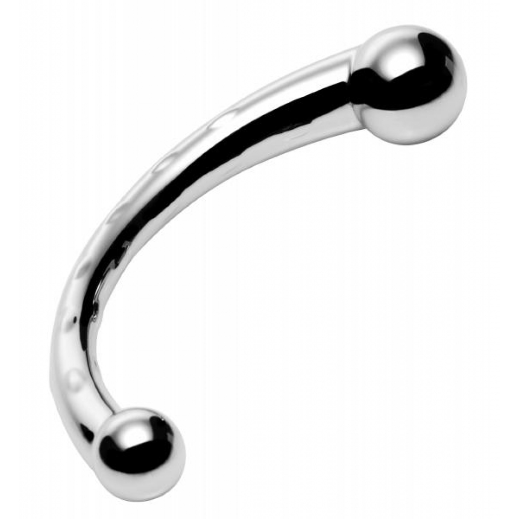 The Chrome Crescent Dual Ended Dildo - Smoke