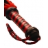 Short Suede Flogger - Black and Red