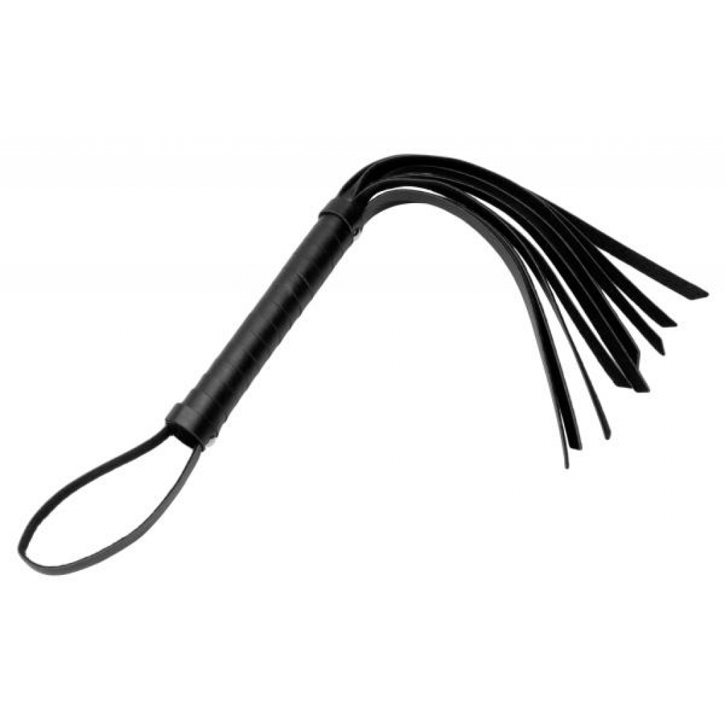 Cat Tails Vegan Faux Leather Hand Flogger Black