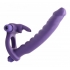 Double Delight Dual Penetration Vibrating Rabbit C Ring Purple