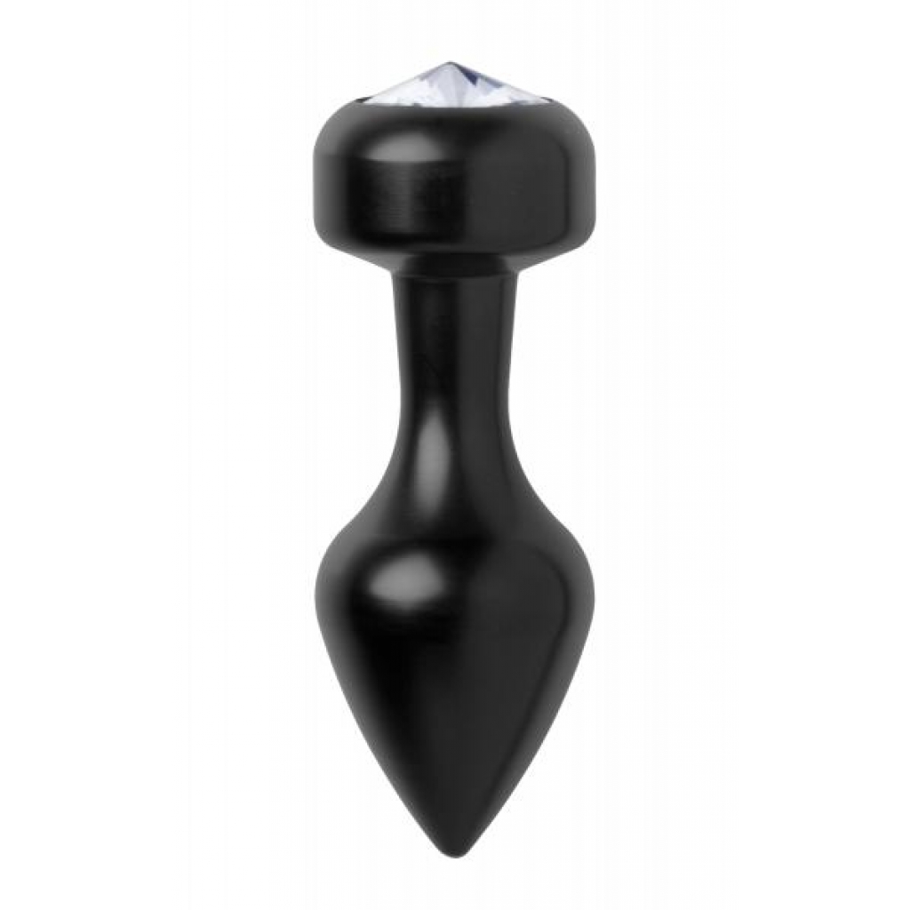 Spade Petite Jeweled Anal Plug in Aluminum