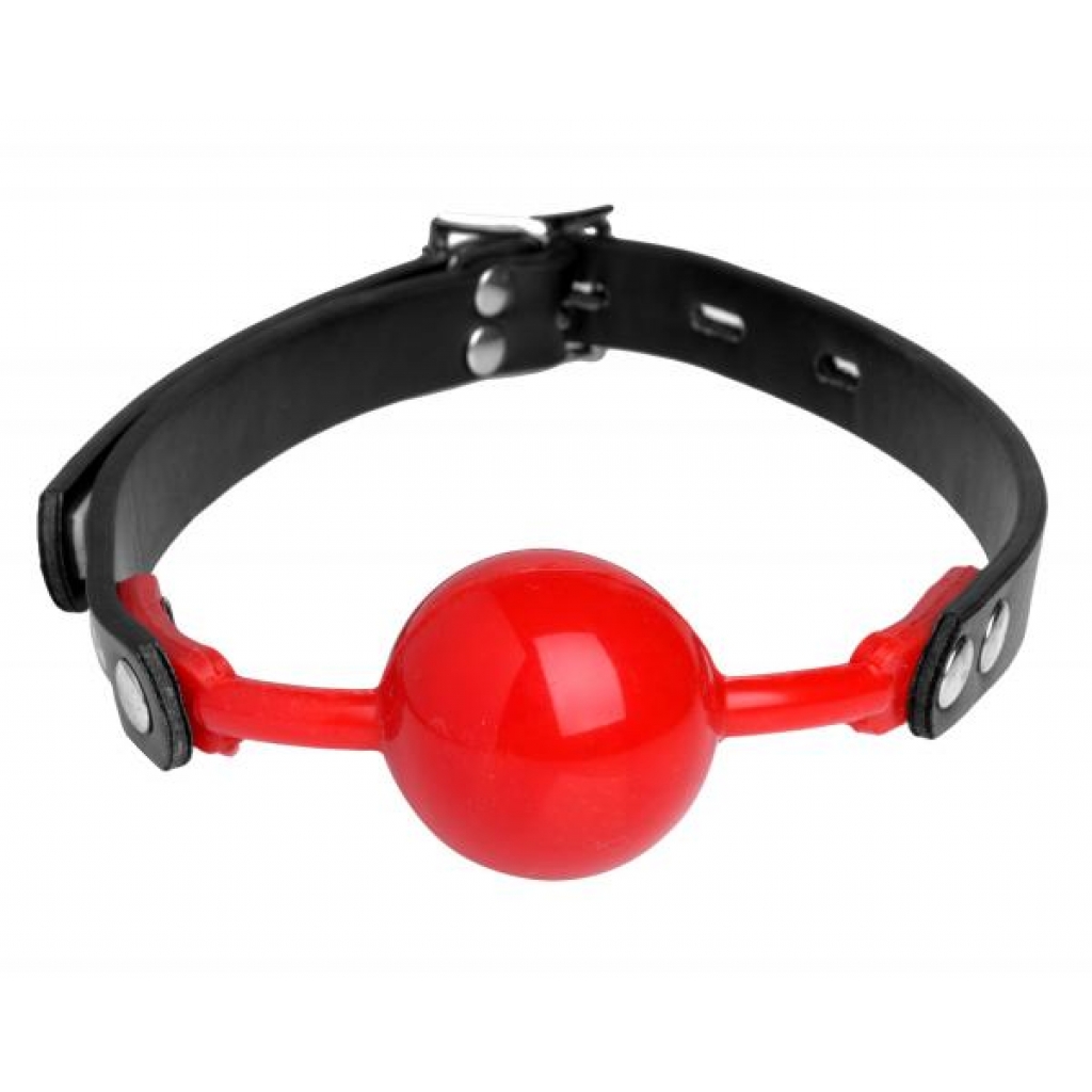 Hush Red Silicone Ball Gag - Matte Finish