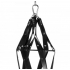 Hanging Rubber Strap Cage in Black