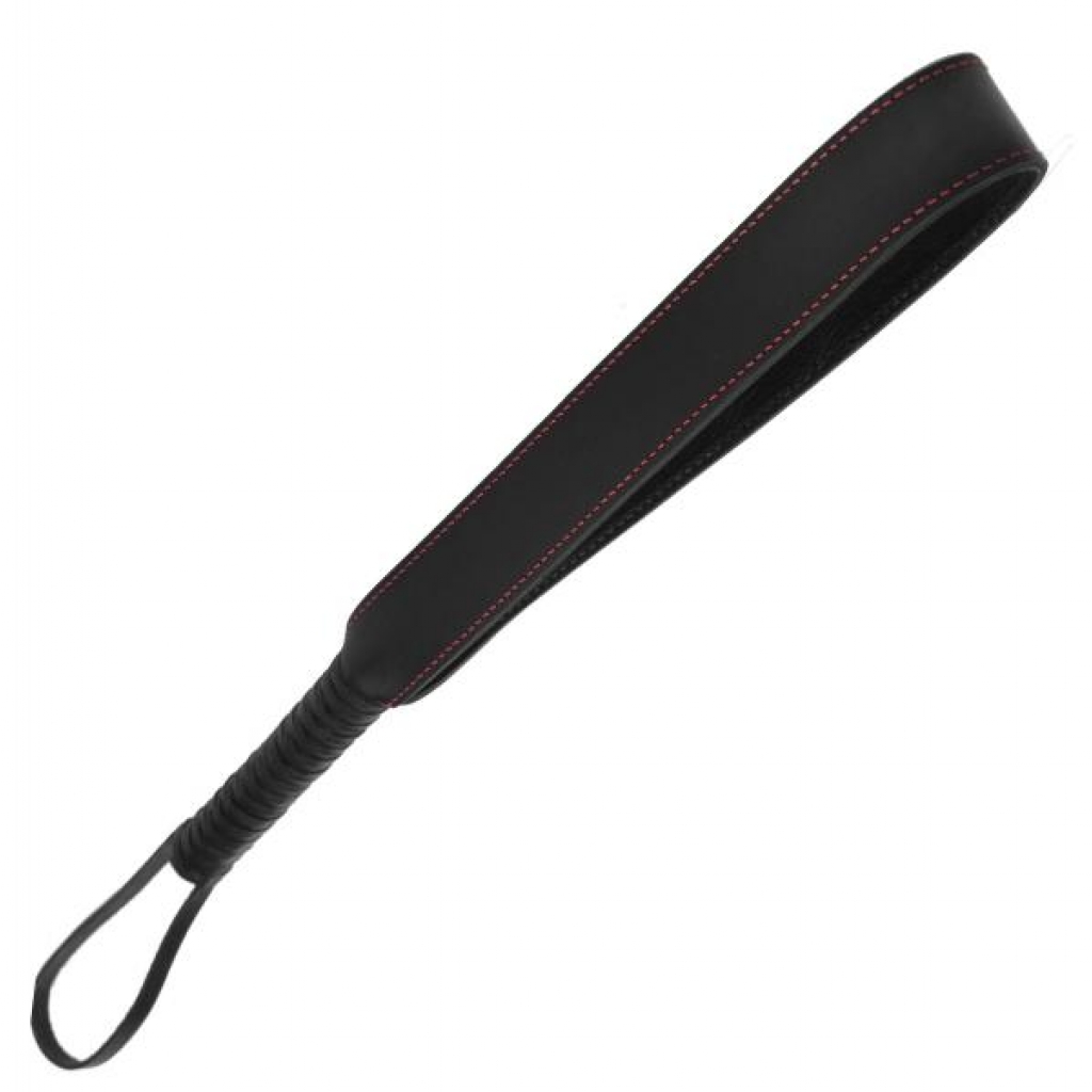 Looped Leather Slapper - Black