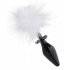 Tailz Fluffer Bunny Tail Glass Anal Plug - Black