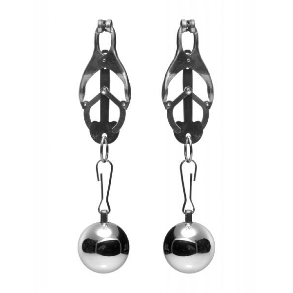 Deviant Monarch Weighted Nipple Clamps - Silver