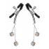 Ornament Adjustable Nipple Clamps with Jewel Accents - Clear