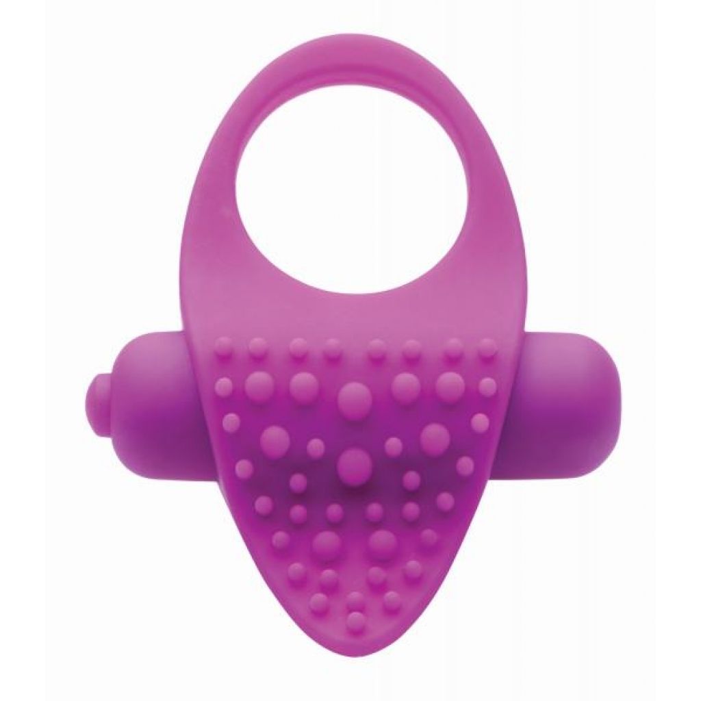 Drip Sensation Cock Ring and Finger Vibe - Purple