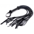 8-Tail Braided Flogger in Black Leather