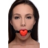 Heart Beat Silicone Heart Shaped Mouth Gag - Red