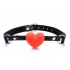 Heart Beat Silicone Heart Shaped Mouth Gag - Red