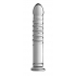 Behemoth Ribbed XL Glass Dildo - Clear